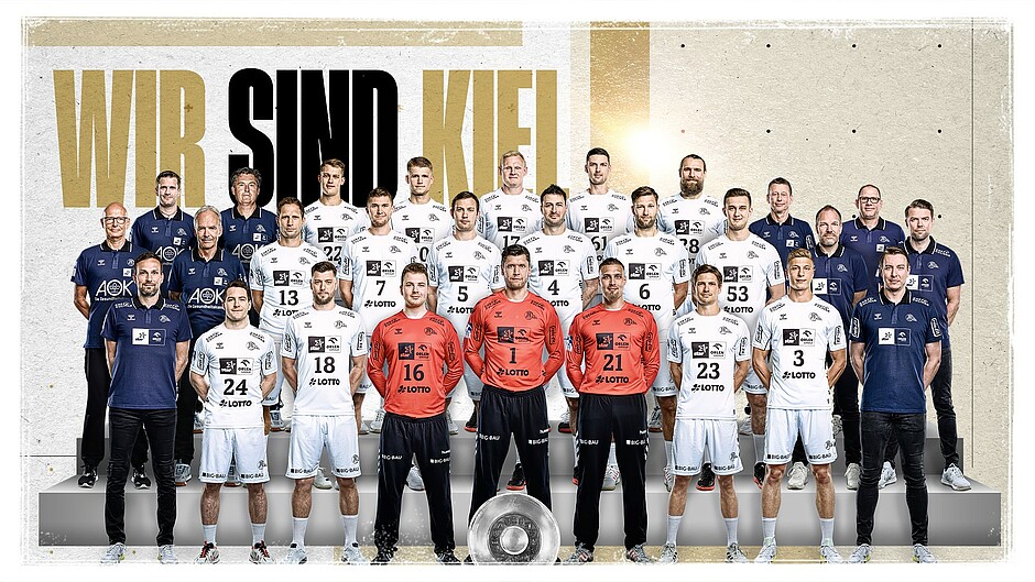 THW Kiel Klatschpappe Mannschaftsbild aktuell 