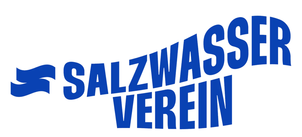 Blauer Text in Großbuchstaben 