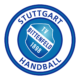Kreisförmiges blau-weißes Logo für den Stuttgarter Handball mit einem Schild in der Mitte, auf dem "TV Bittenfeld 1898" steht.