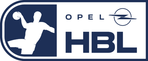 OPEL-HBL_Logo-quer_RGB Offizielles Logo der DAIKIN HBL-Handballliga mit der Silhouette eines Spielers, dem Opel-Logo und dem Schriftzug HBL.